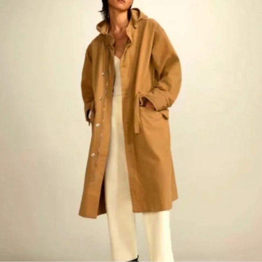 Women's Everlane Organic Cotton Parka in Cappuccino / Tan - Picture 2 of 7